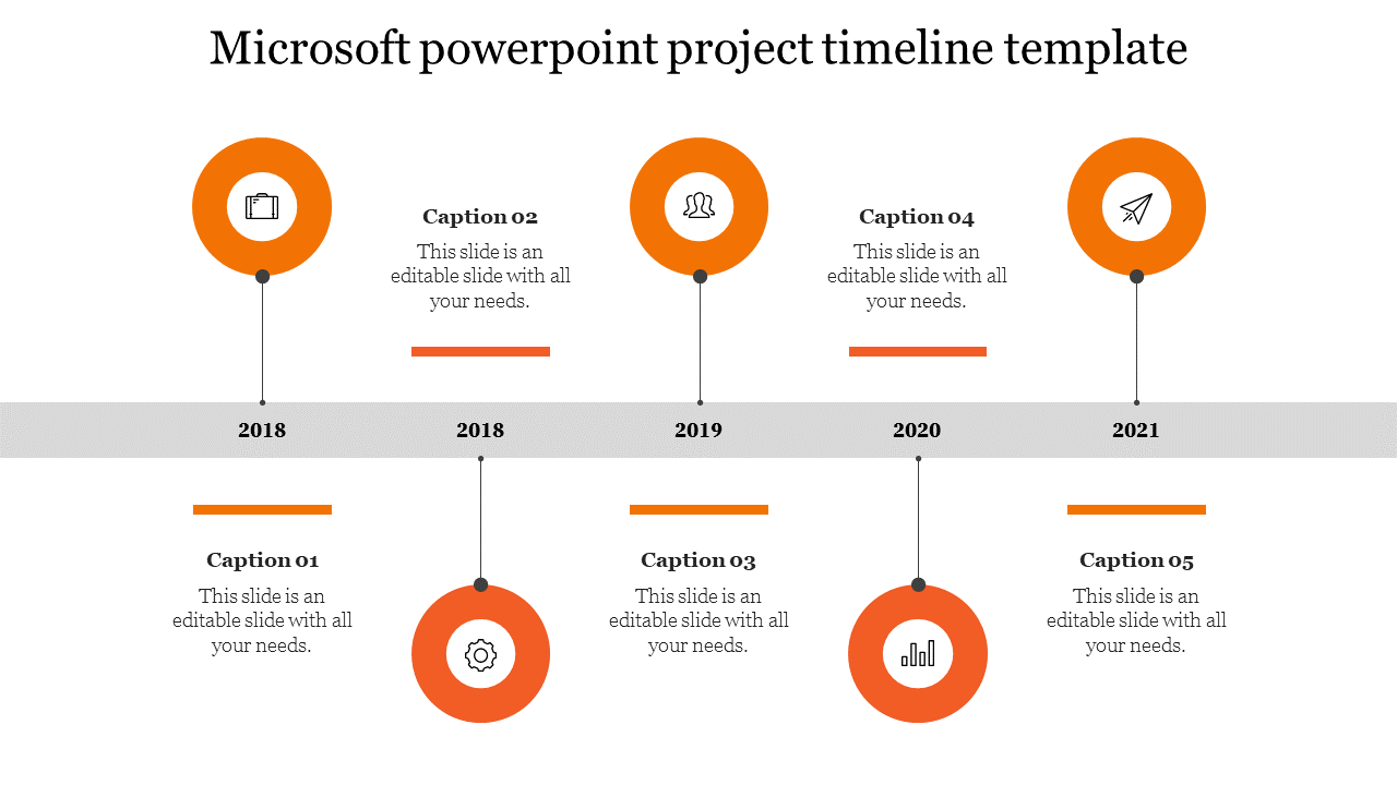 microsoft powerpoint project timeline template-Orange